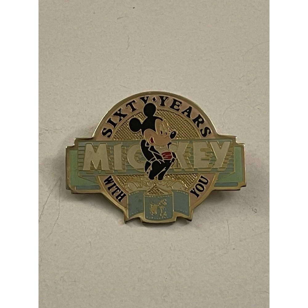 Disney Mickey Mouse 60 Years Pin Button PB22A
